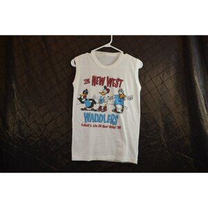 New West Super Waddlers 24 Hour Relay Run Sleeveless Shirt Small 1986 Vtg